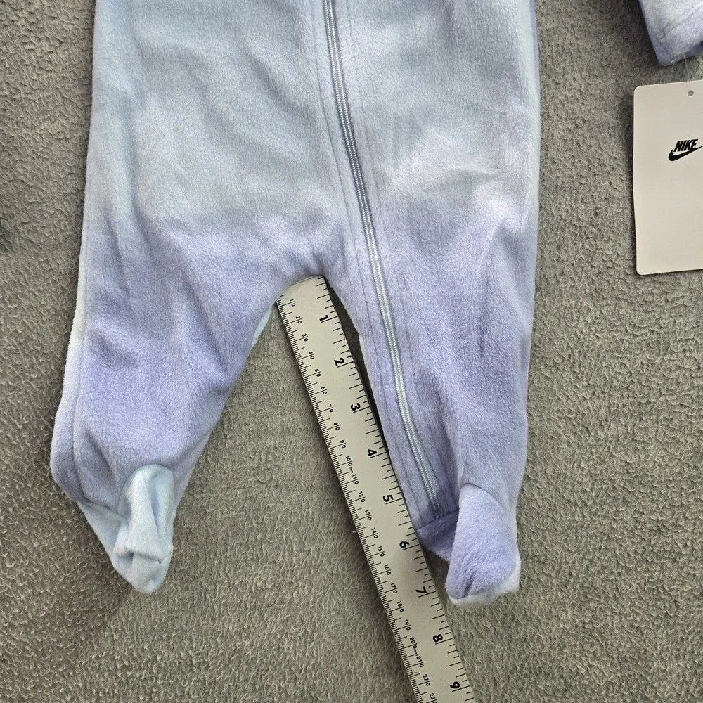 Nike Sleepwear Newborn Toddler 50-56 cm  Blue Fleece Logo Zipper NWT